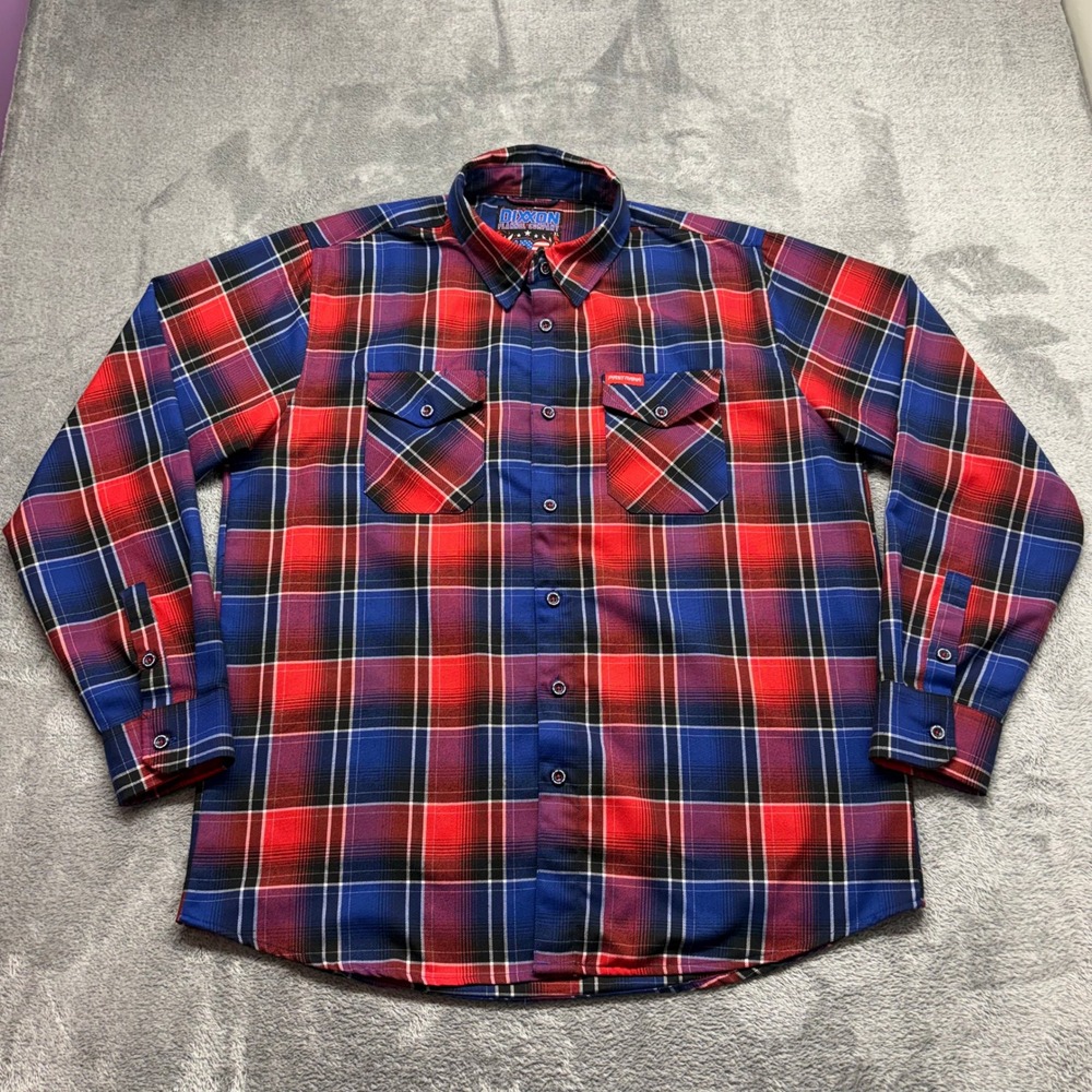 Dixxon Flannel Company Shirt Mens XL Red Blue Good Pastrana 199 D-Tech Plaid
